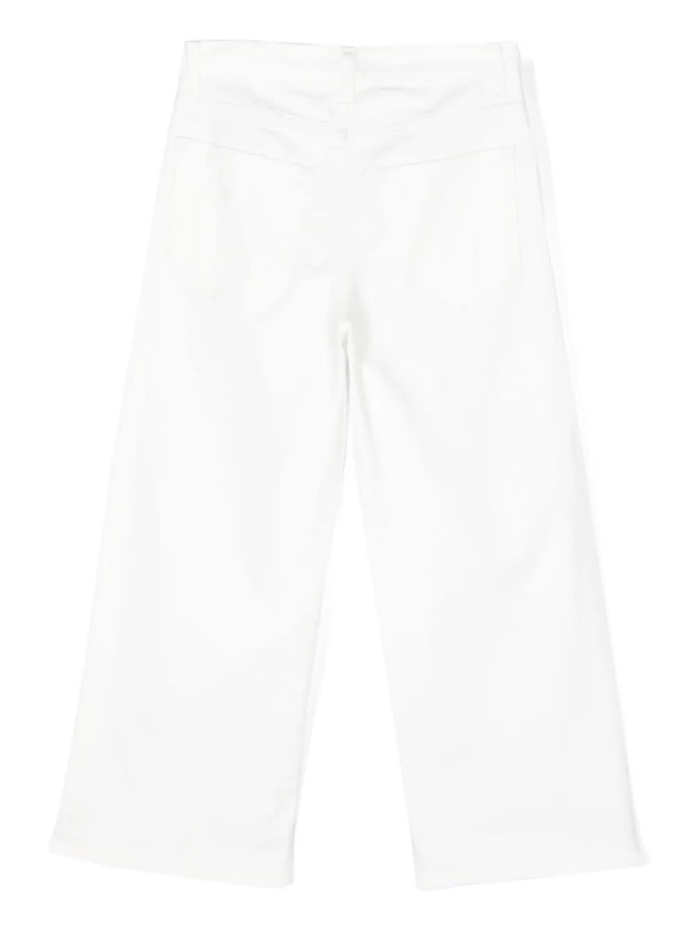 Shop Miss Grant Jeans A Gamba Ampia In White