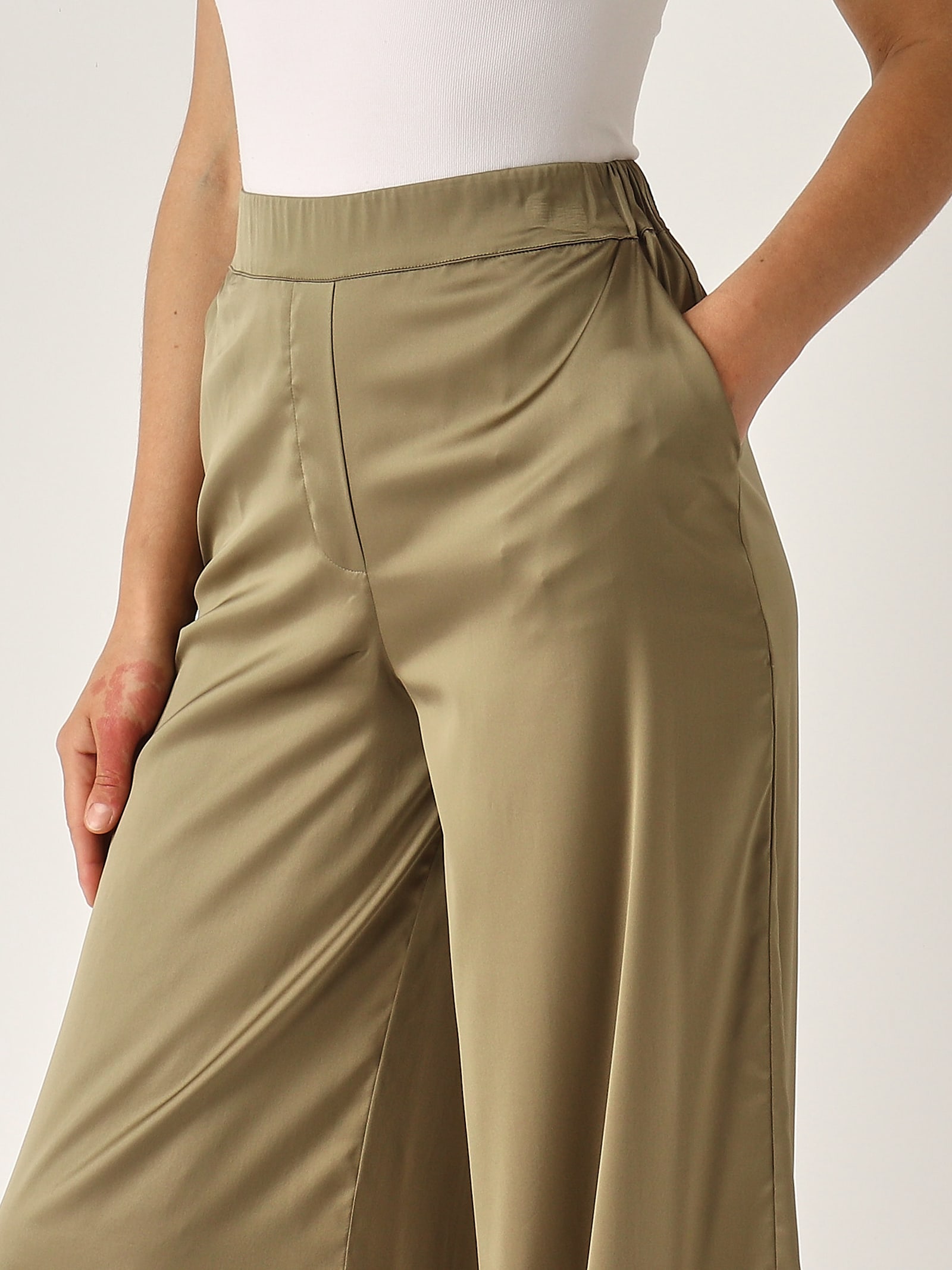 Gran Sasso Pantalone Palazzo Trousers In Brown