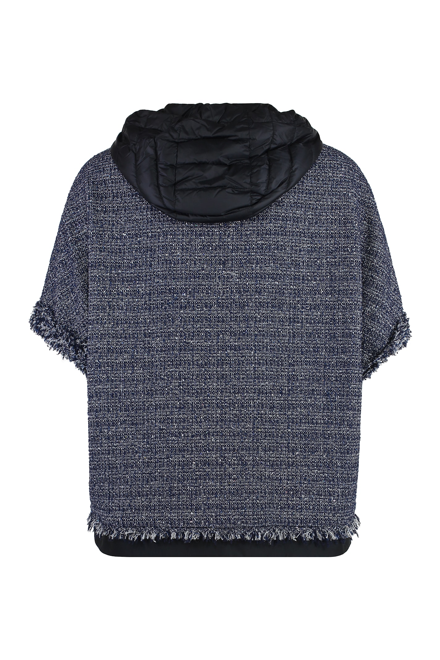 Moorer Ursula Boucle Knit Coat In Blue