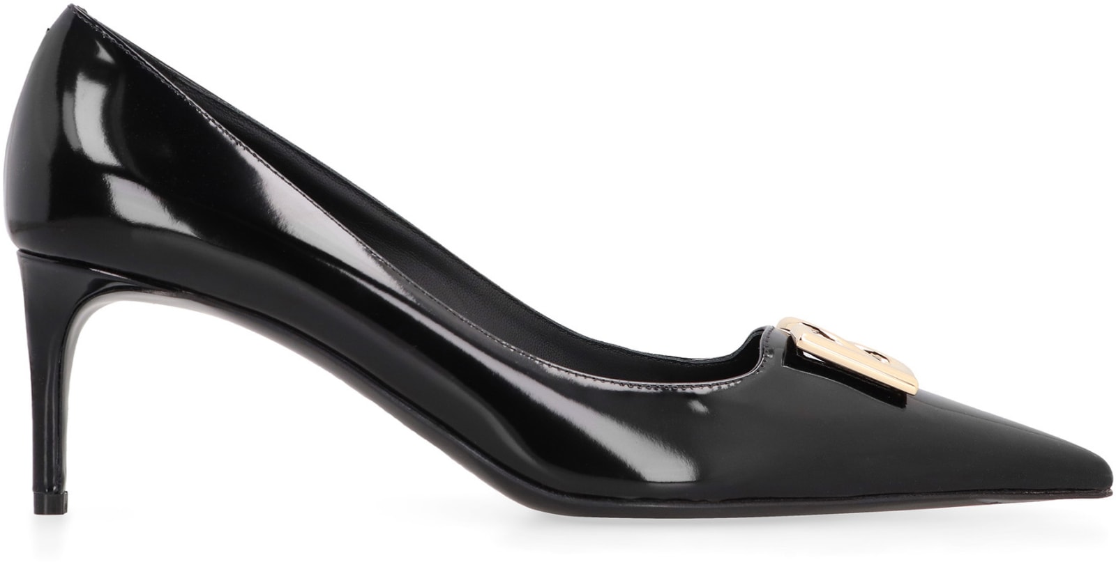 Shop Dolce & Gabbana Leather Pointy-toe Pumps In Black