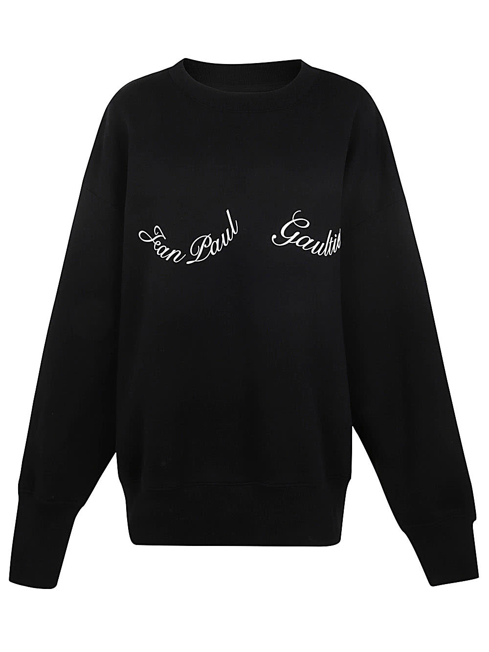 JEAN PAUL GAULTIER CREWNECK COTTON SWEATSHIRT WITH DETAIL 