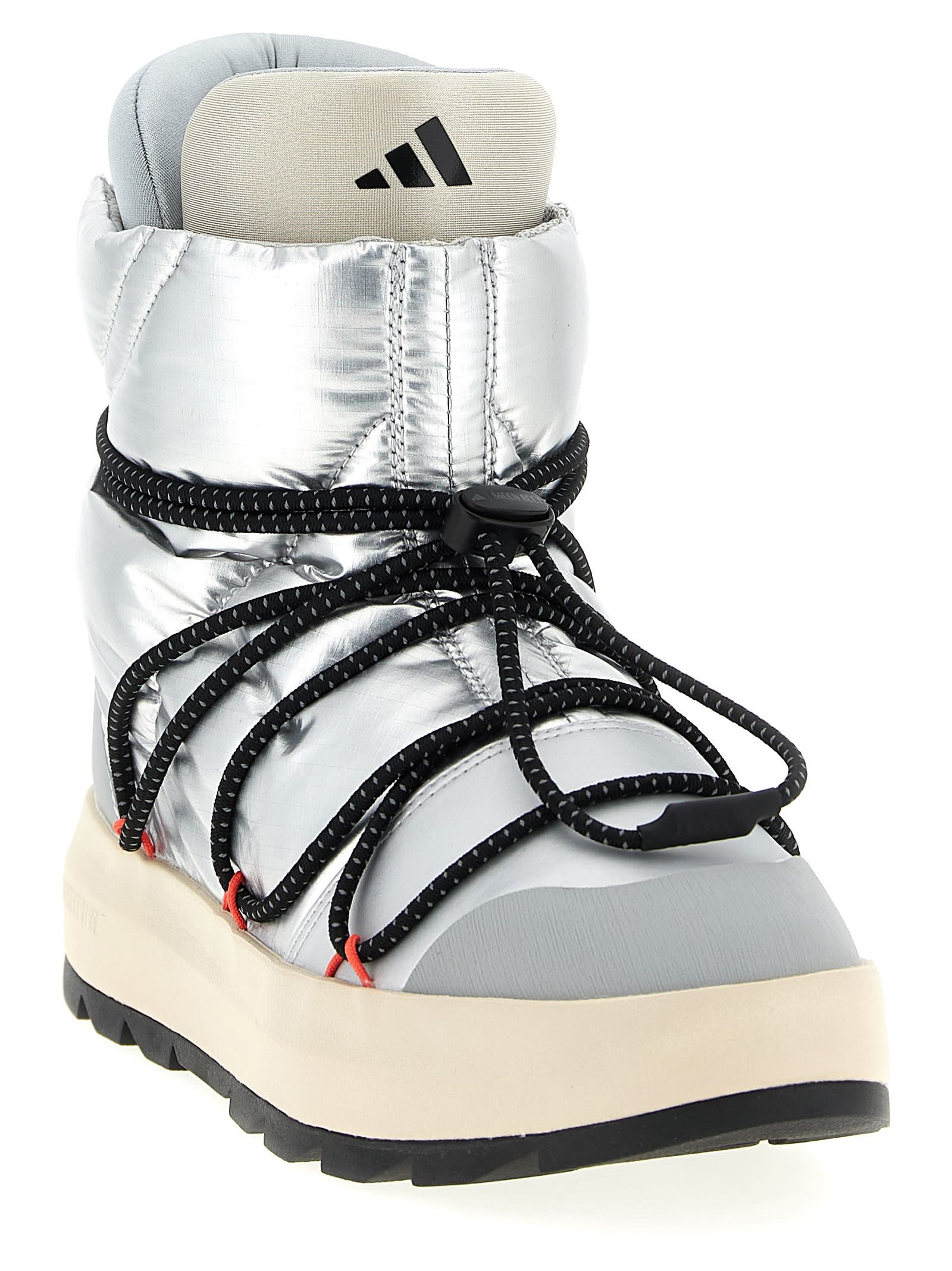 Adidas Originals Ace Adidas X Moonboot Ankle Boots In Silver