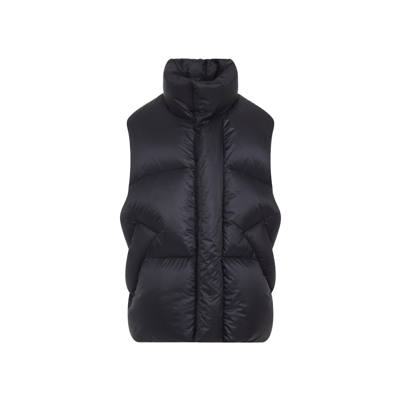 Mordecai Contemporary Black Puffer Waistcoat In Black
