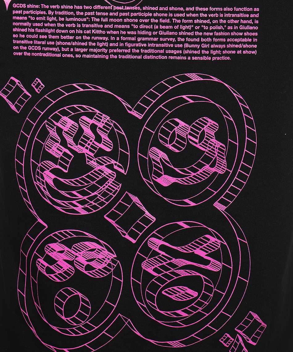 Gcds Graphic-print Cotton T-shirt In Black
