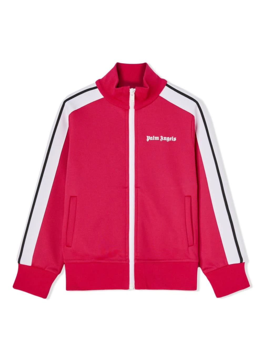 Palm Angels Fuchsia Track Jacket With Zip And Logo