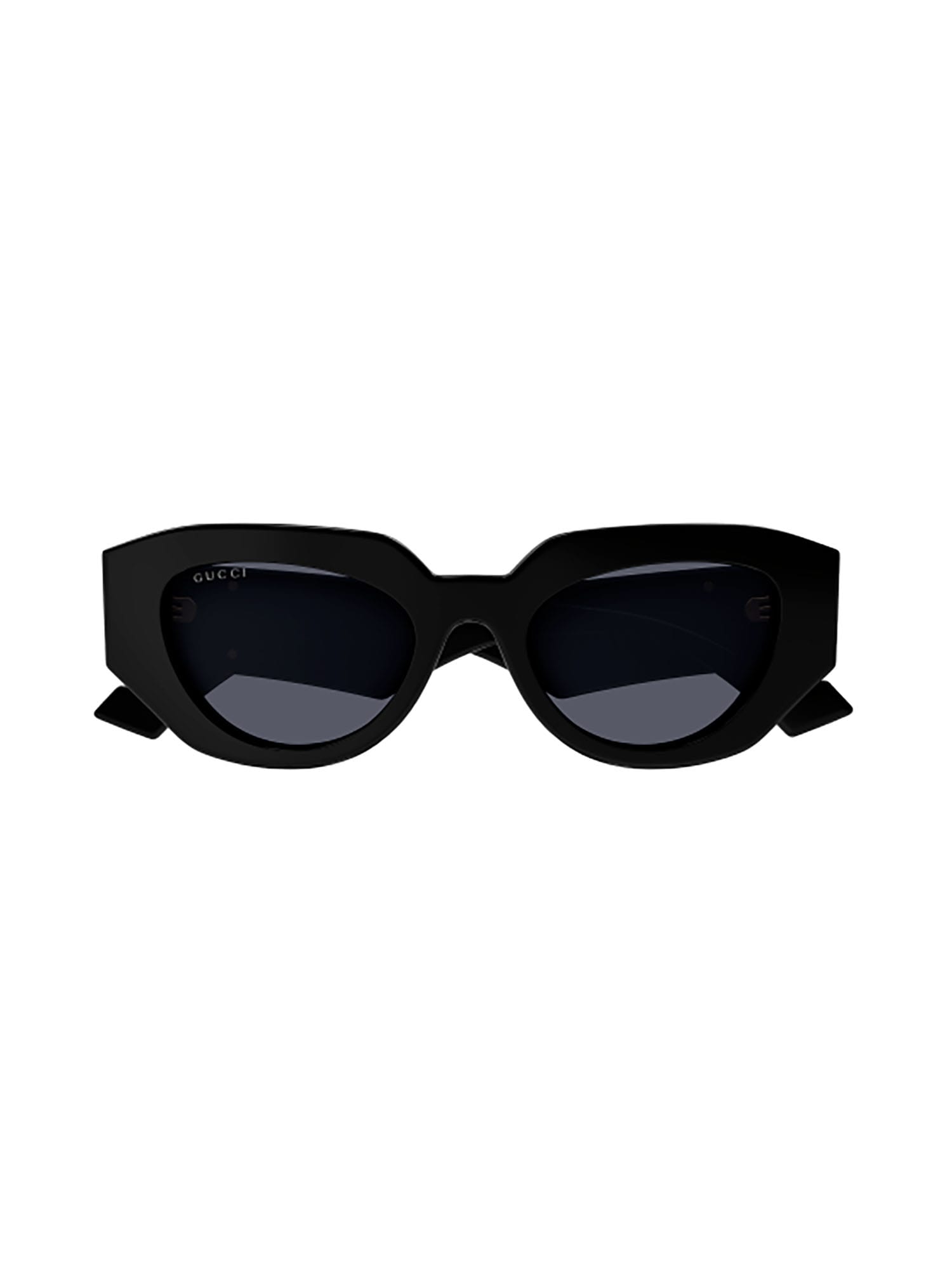 Gucci Geometric Acetate Butterfly Sunglasses In Black Black Grey
