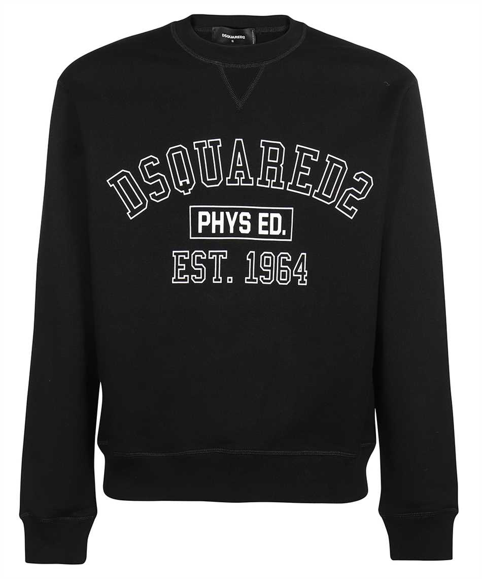 Dsquared2 Logo Detail Cotton Sweatshirt In Black