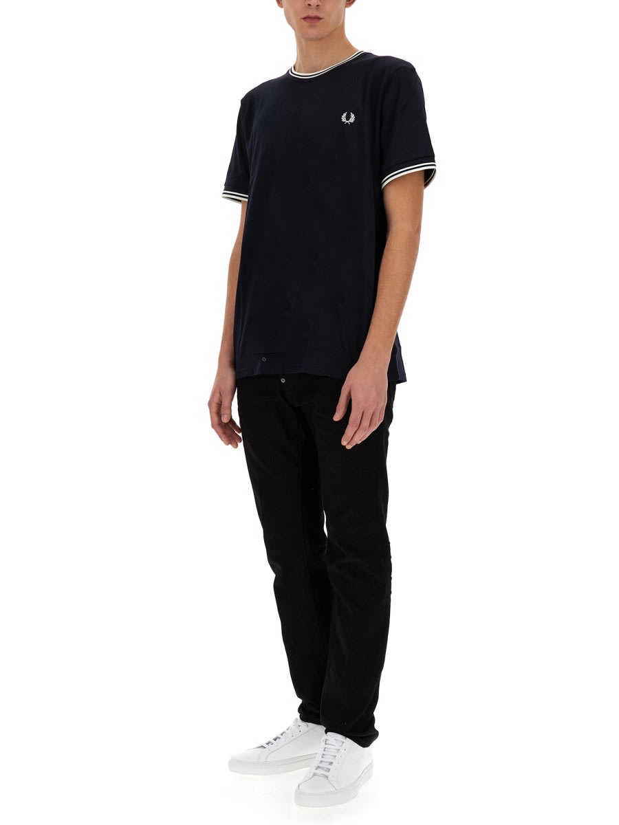 Shop Fred Perry T-shirt With Logo In Blue
