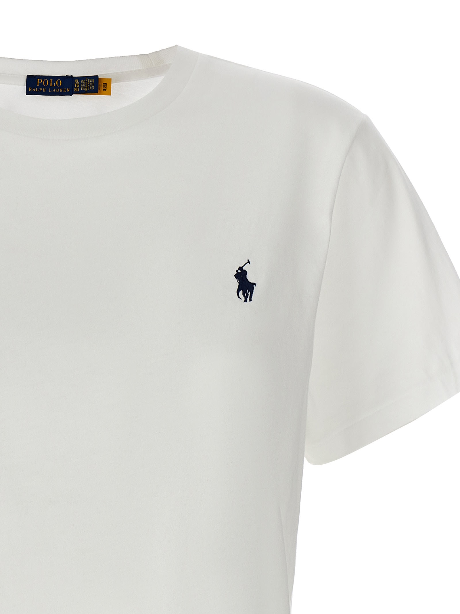 Shop Polo Ralph Lauren Logo Embroidery T-shirt In White