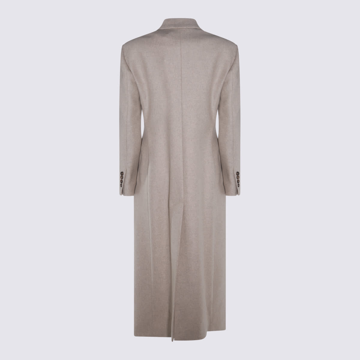 Shop Brunello Cucinelli Grey Wool Coat