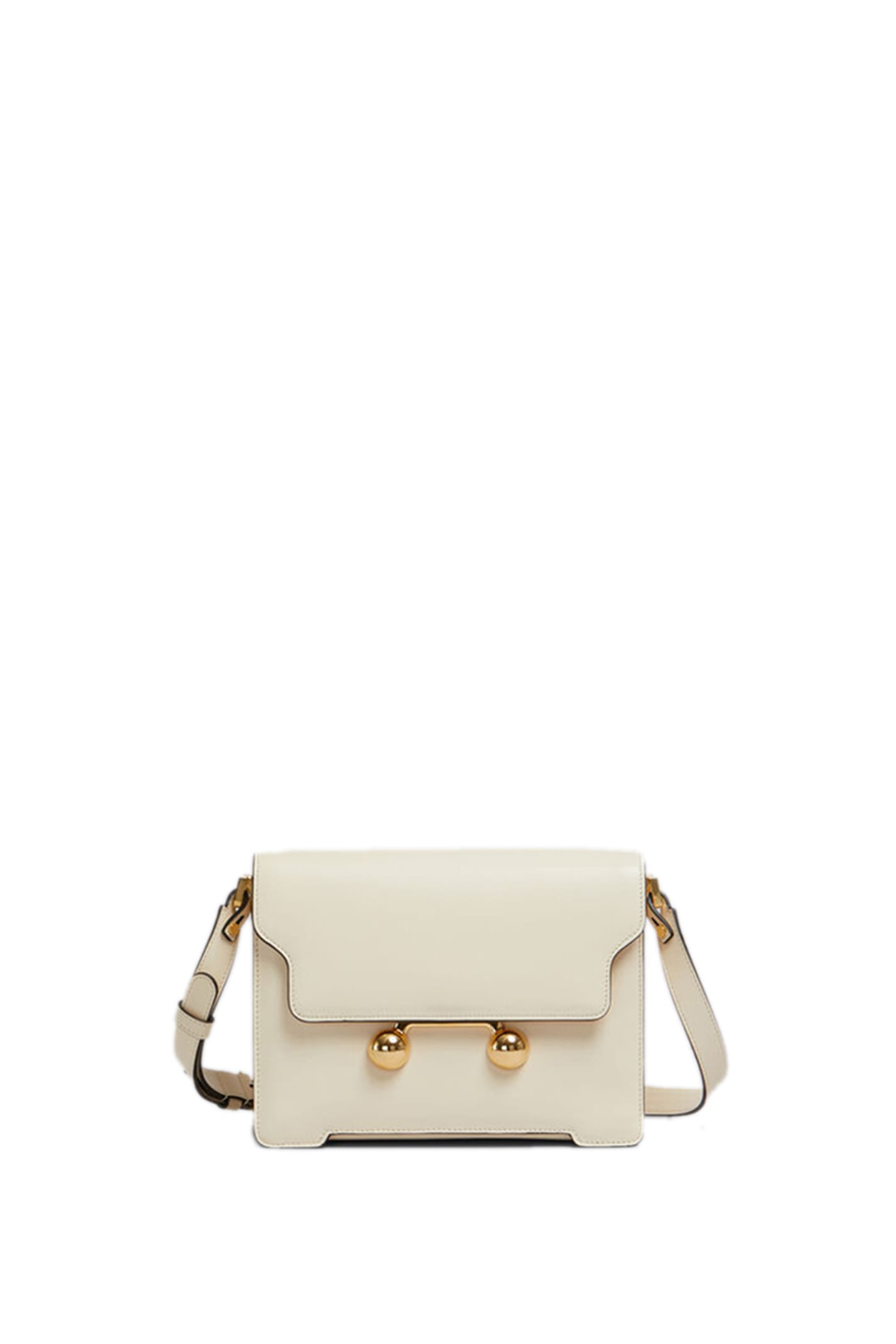 Shop Marni Trunkaroo Shoulder Bag In White