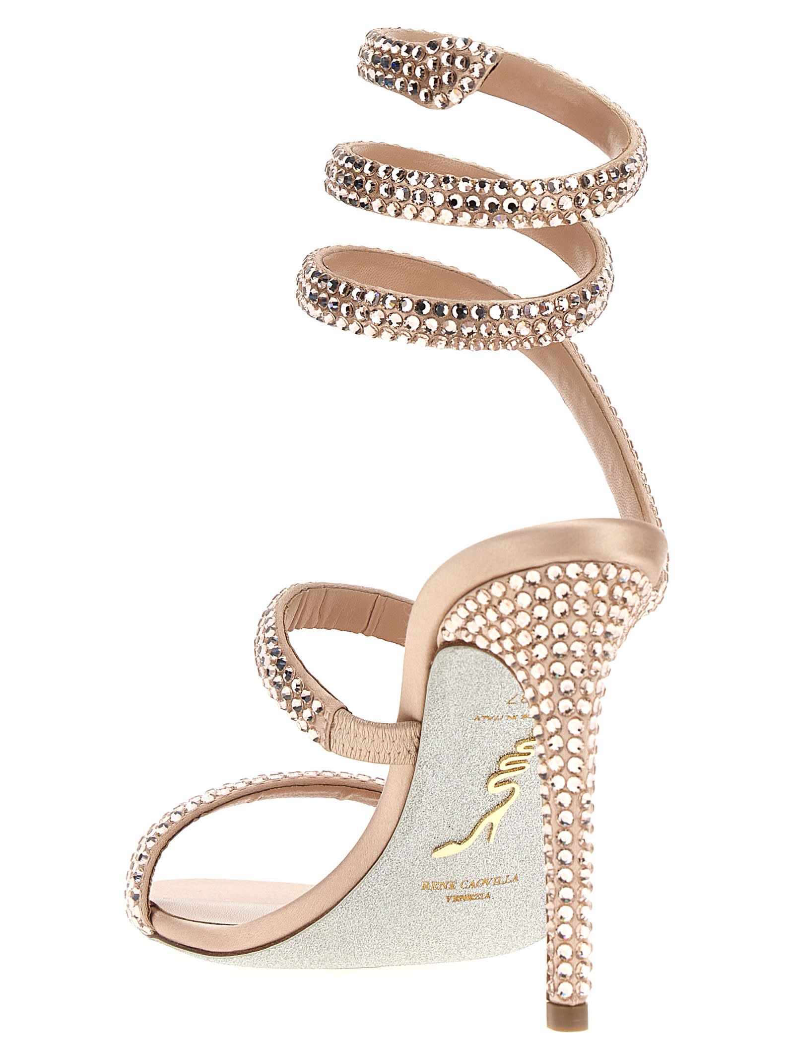 Shop René Caovilla Cleo Sandals In Pink