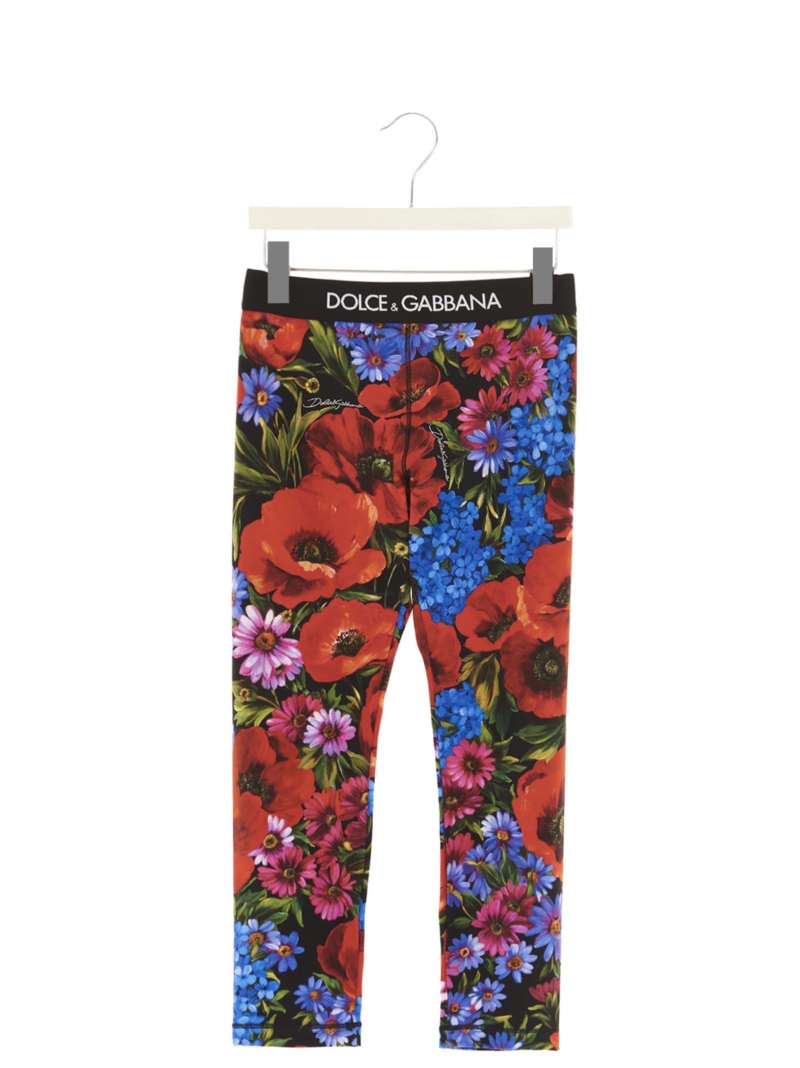Dolce & Gabbana Floral Logo Leggings