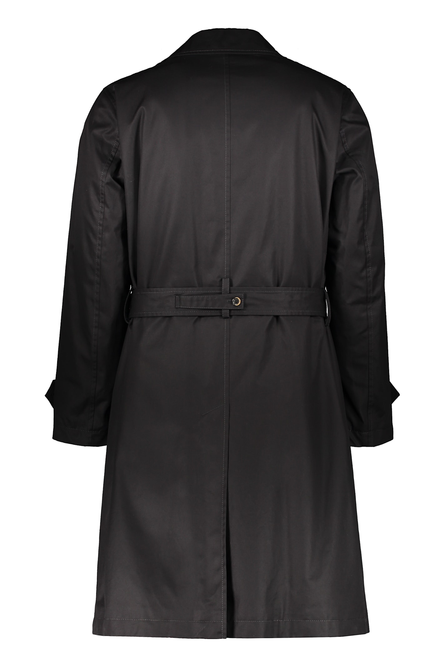 Herno Black Elegant Trench Coat With Adjustable Belt In Black