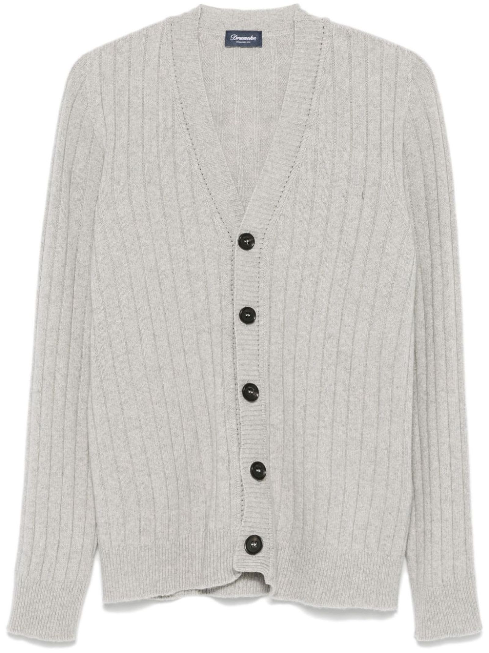 Grey Cashmere-wool Cardigan