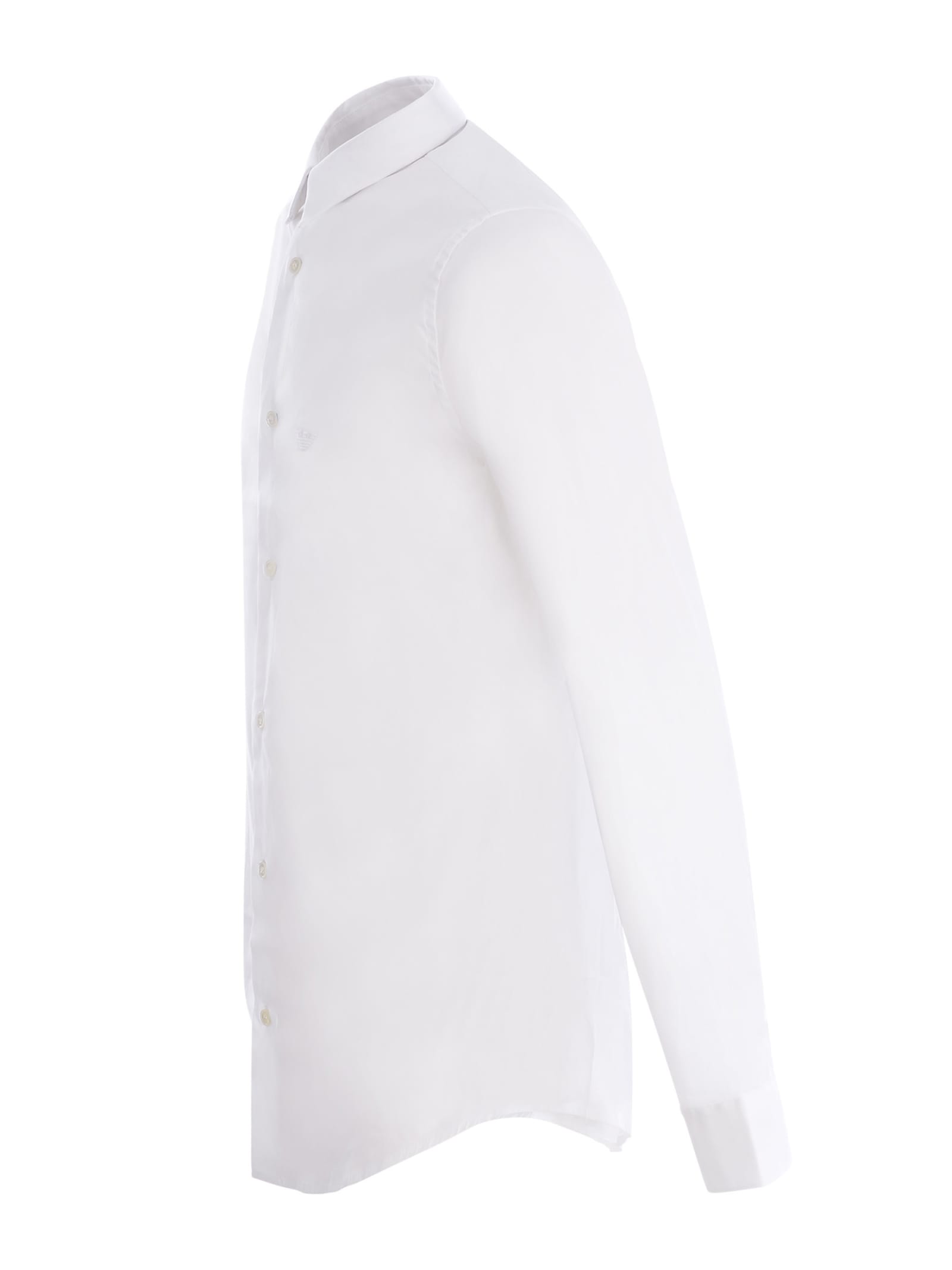 Giorgio Armani White Poplin Shirt  In White