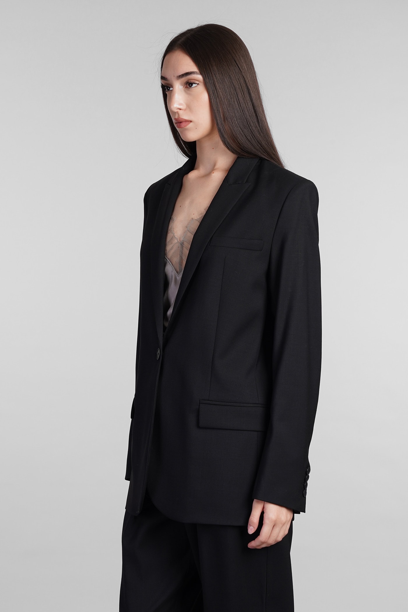 Shop Iro Allan Blazer In Black Wool