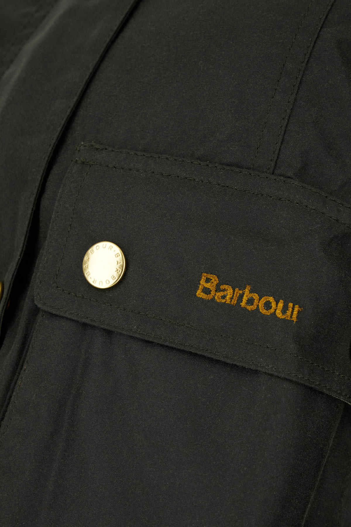 Barbour Oversized Jacket With Corduroy Collar In Sage