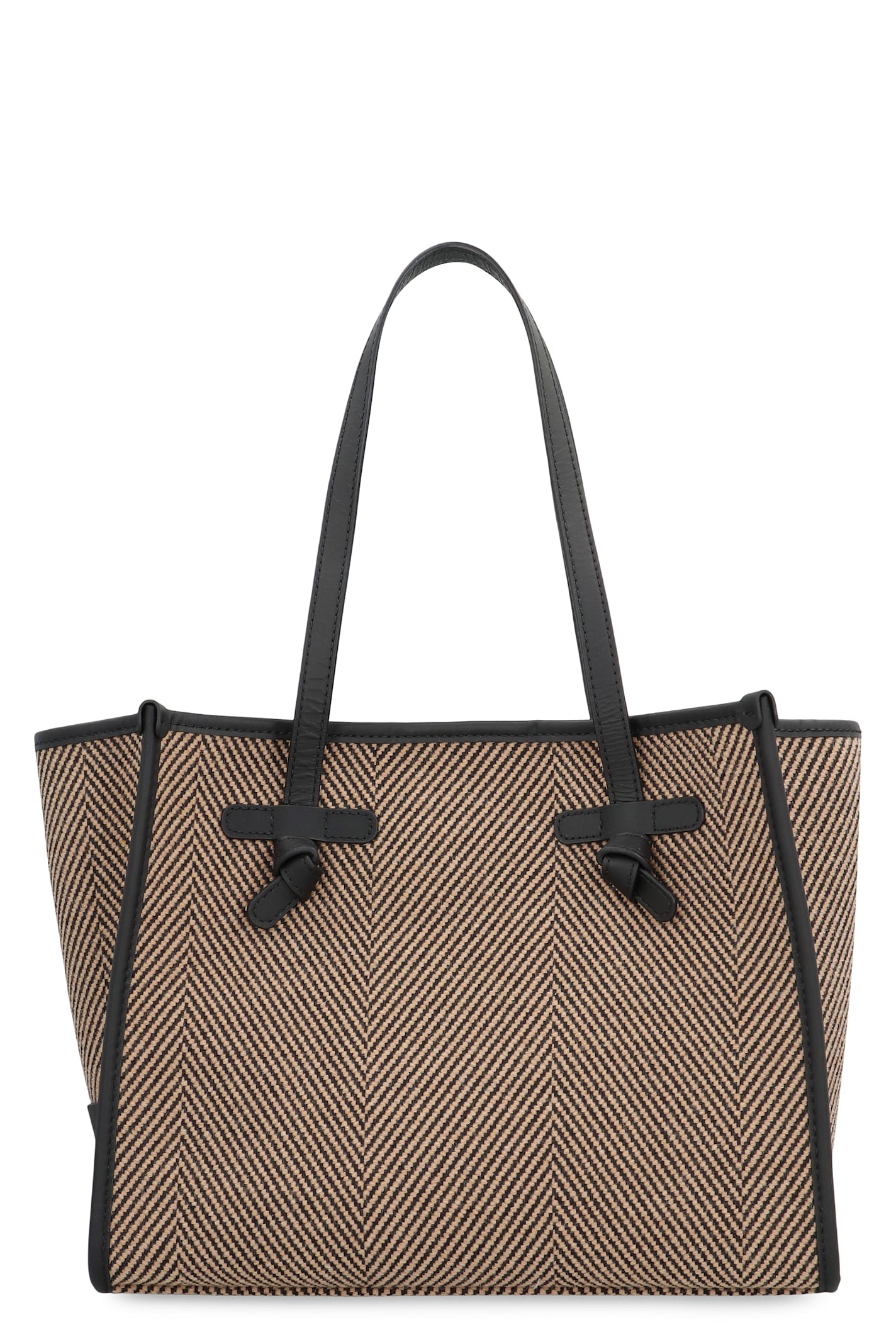 Gianni Chiarini Marcella Herringbone Knot Tote Bag In Brown