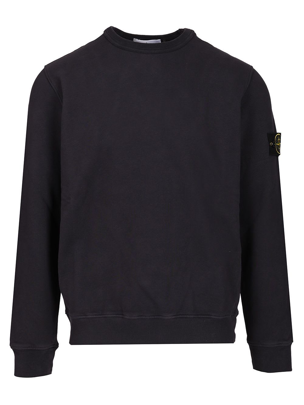 Stone Island Organic Cotton Sweater In Black