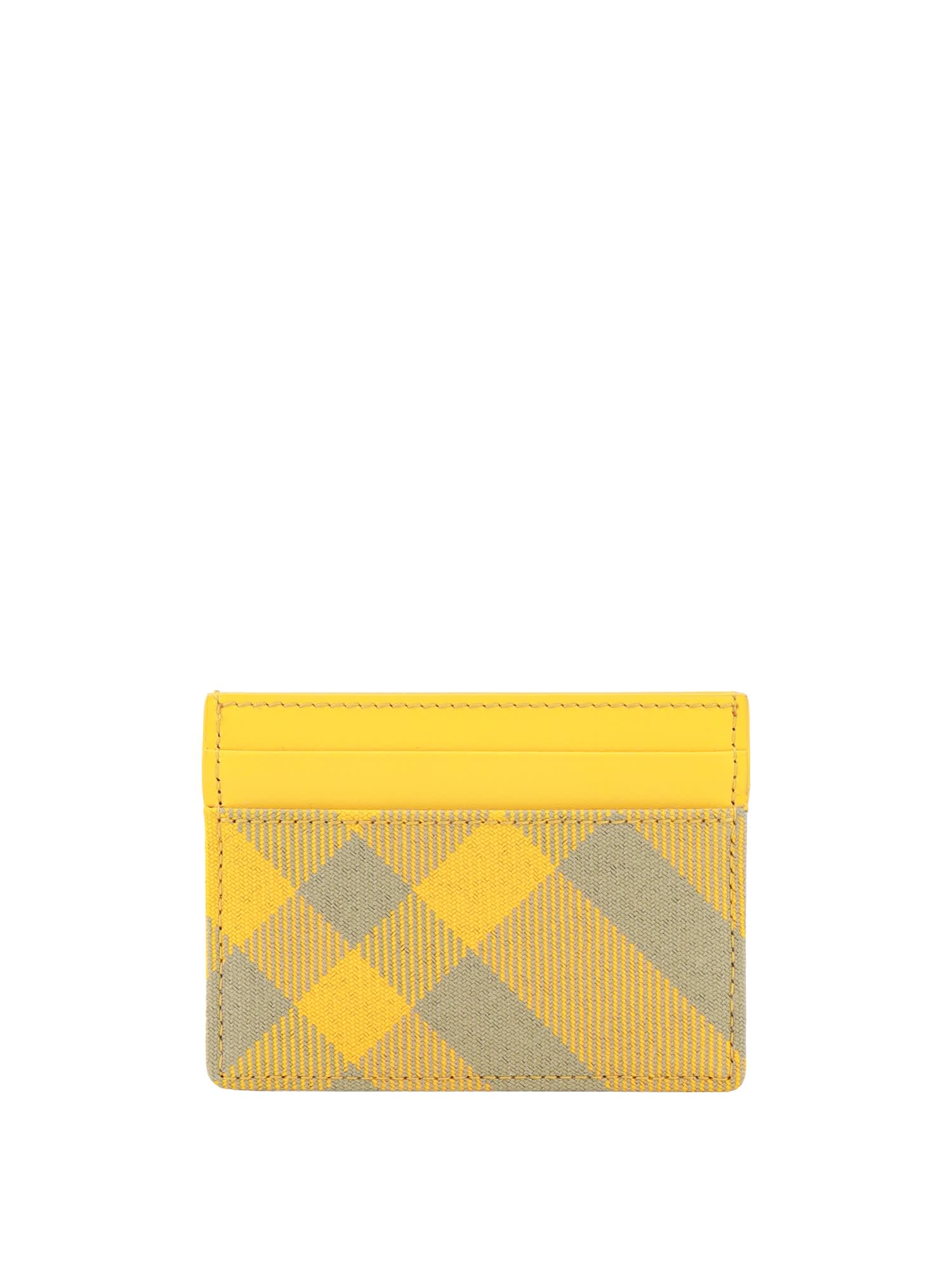 Shop Burberry Card Holder In Yellow