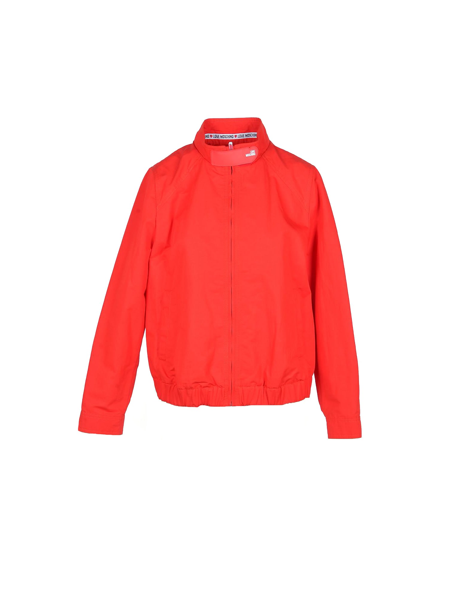 Love Moschino Womens Red Cotton And Linen Jacket
