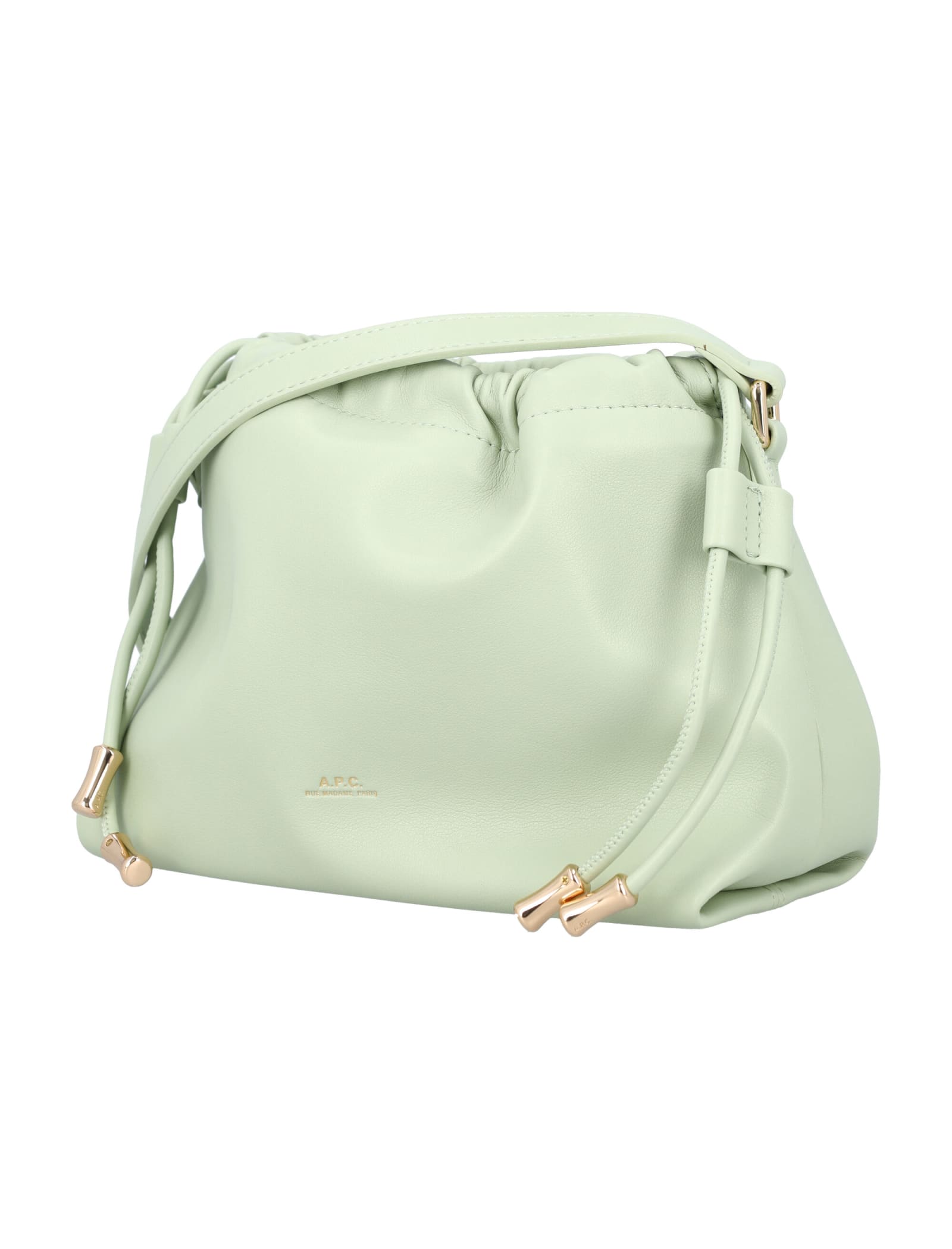 Shop Apc Ninon Mini Bag In Almond Green