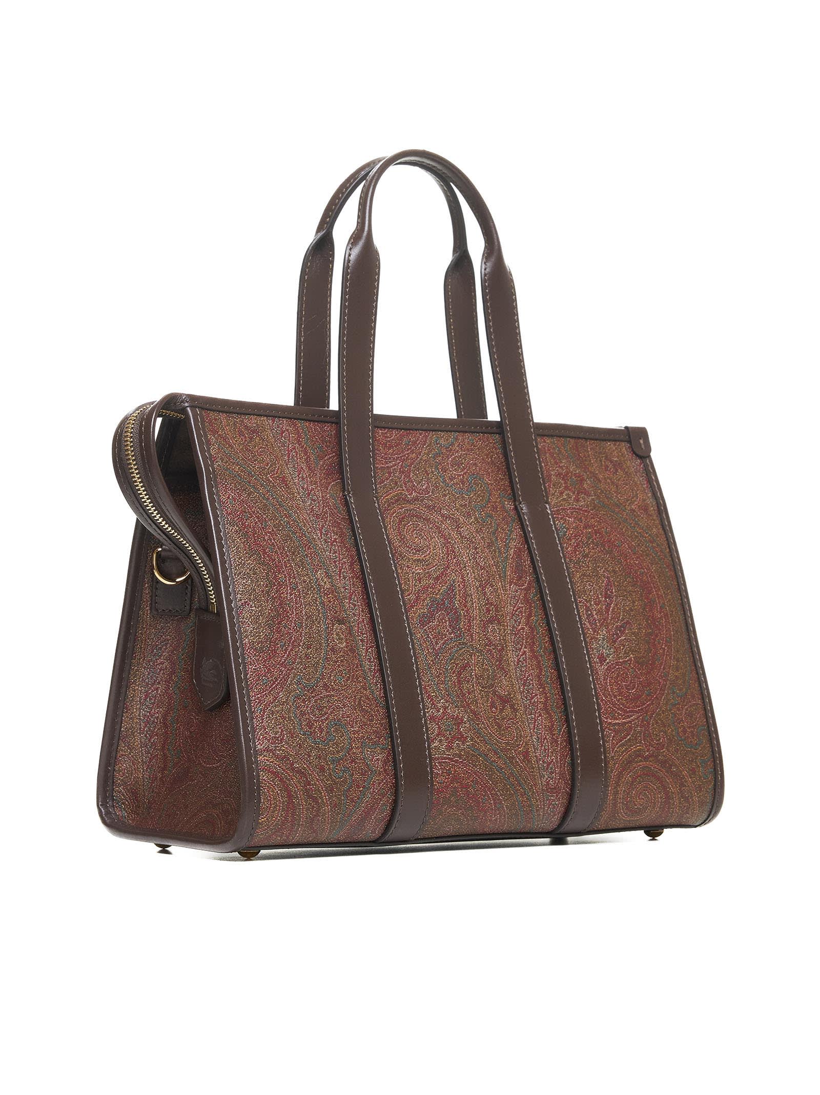 Shop Etro Tote In Marrone 2