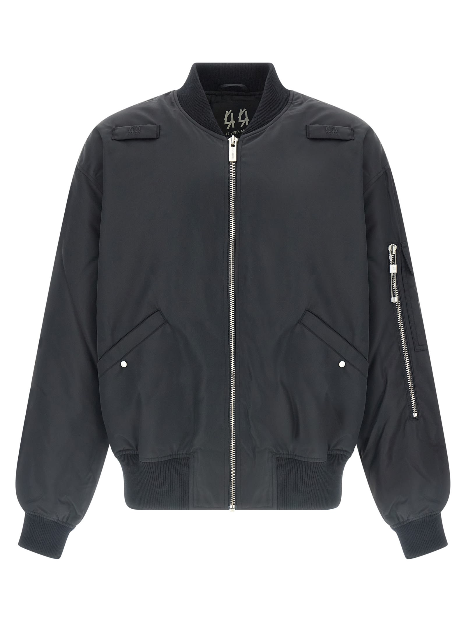 44 Label Group Profiler Bomber Jacket In Black