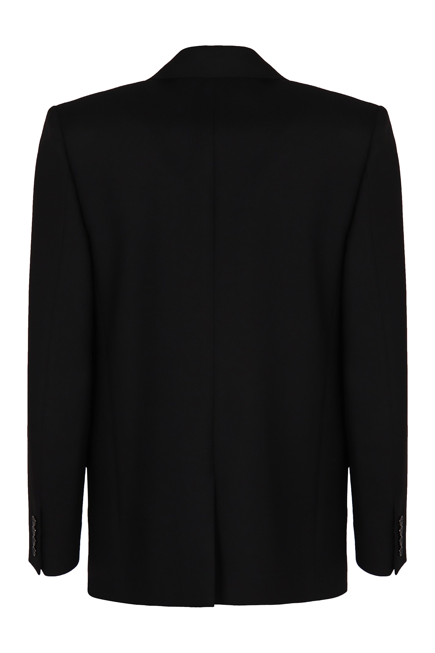 Saint Laurent Cassandre Wool Blazer In Black