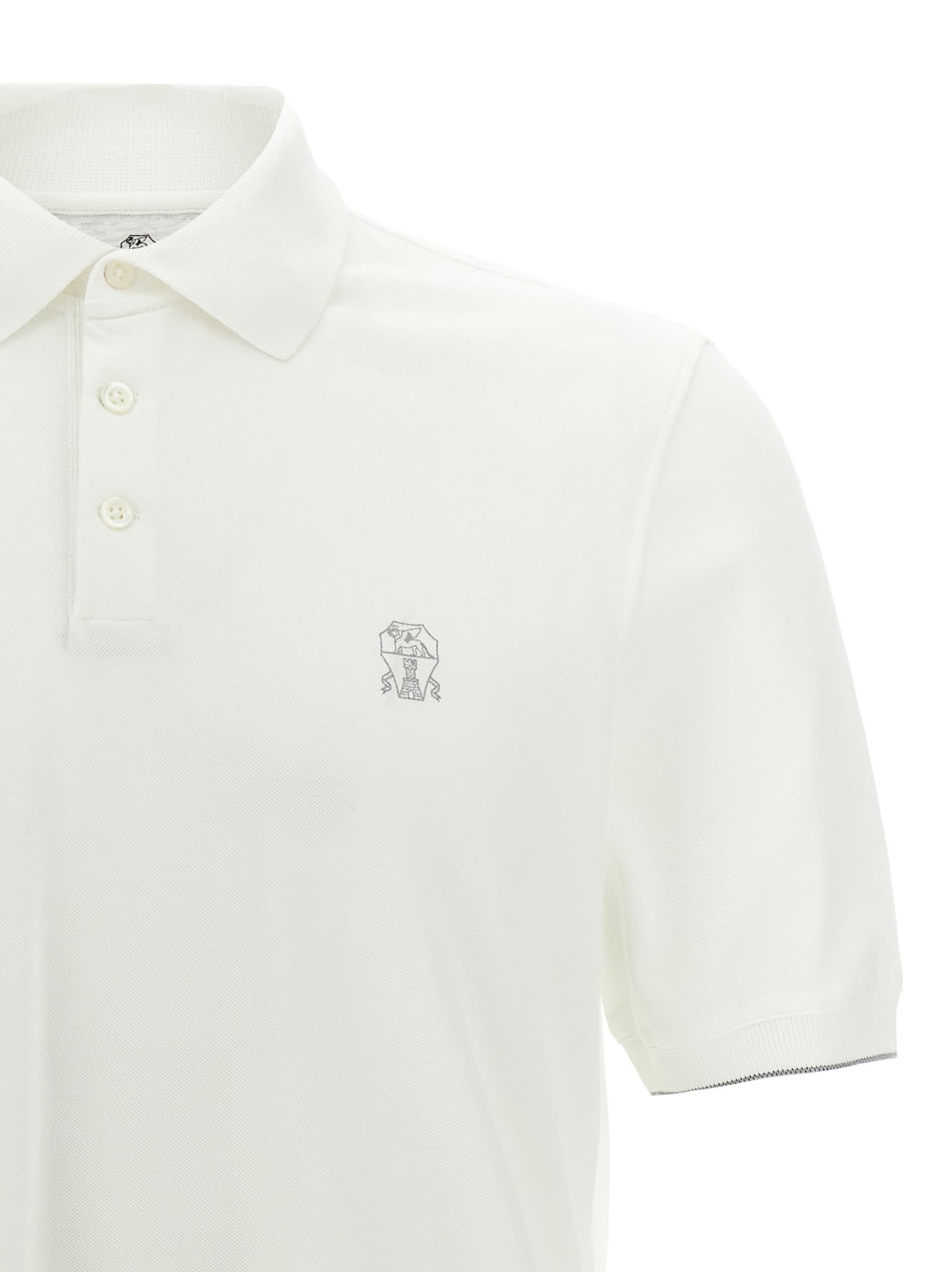 BRUNELLO CUCINELLI LOGO PIQUÉ POLO SHIRT