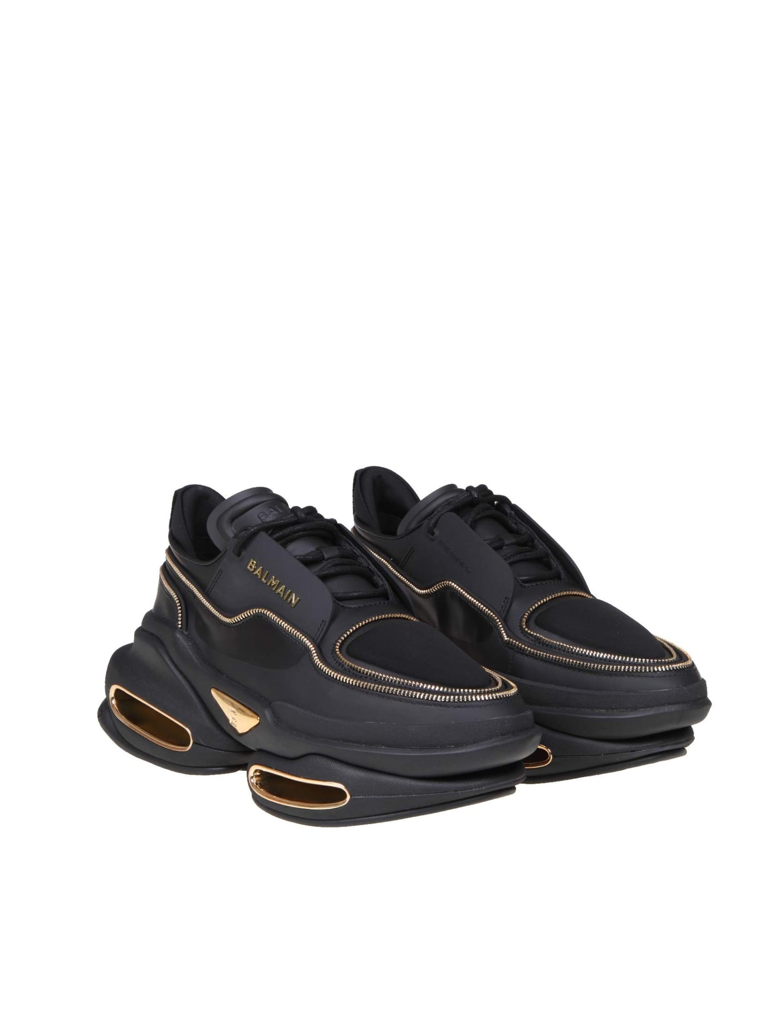 Statement Makers: Pierre Balmain's Black and Gold Sneakers