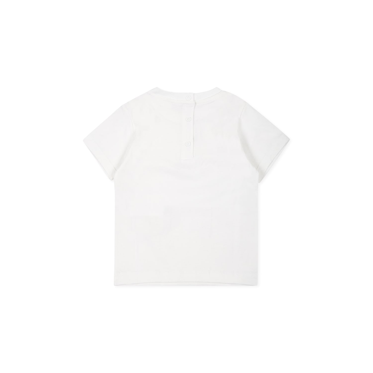 Balmain White T-shirt For Baby Girl With Logo In White