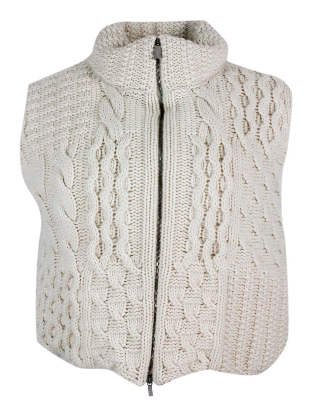 Shop Fabiana Filippi Vest In Cream