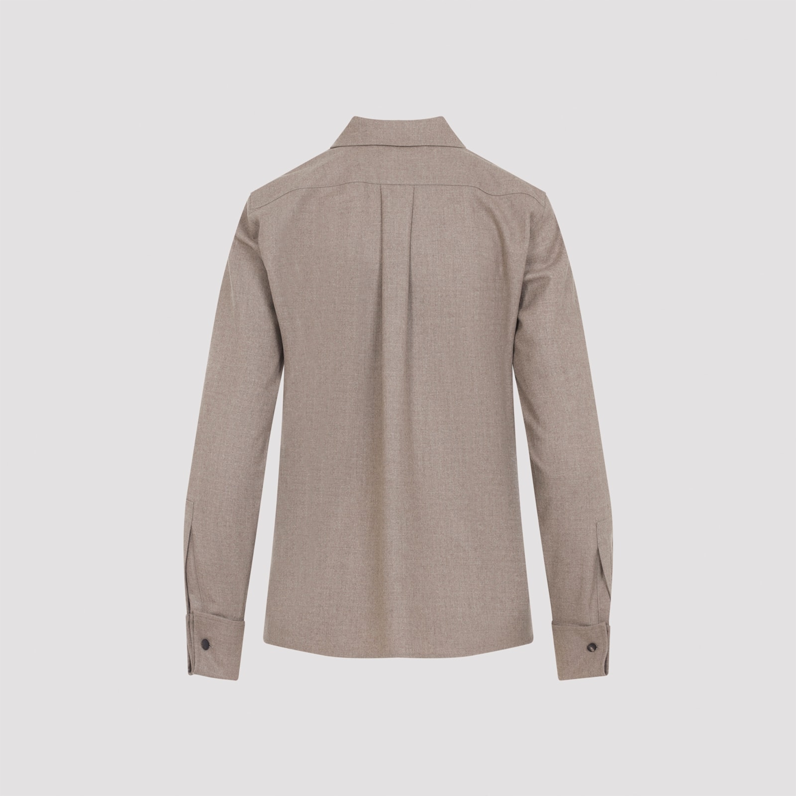Max Mara Tebaidecamicia Foulle Di Lana In Brown