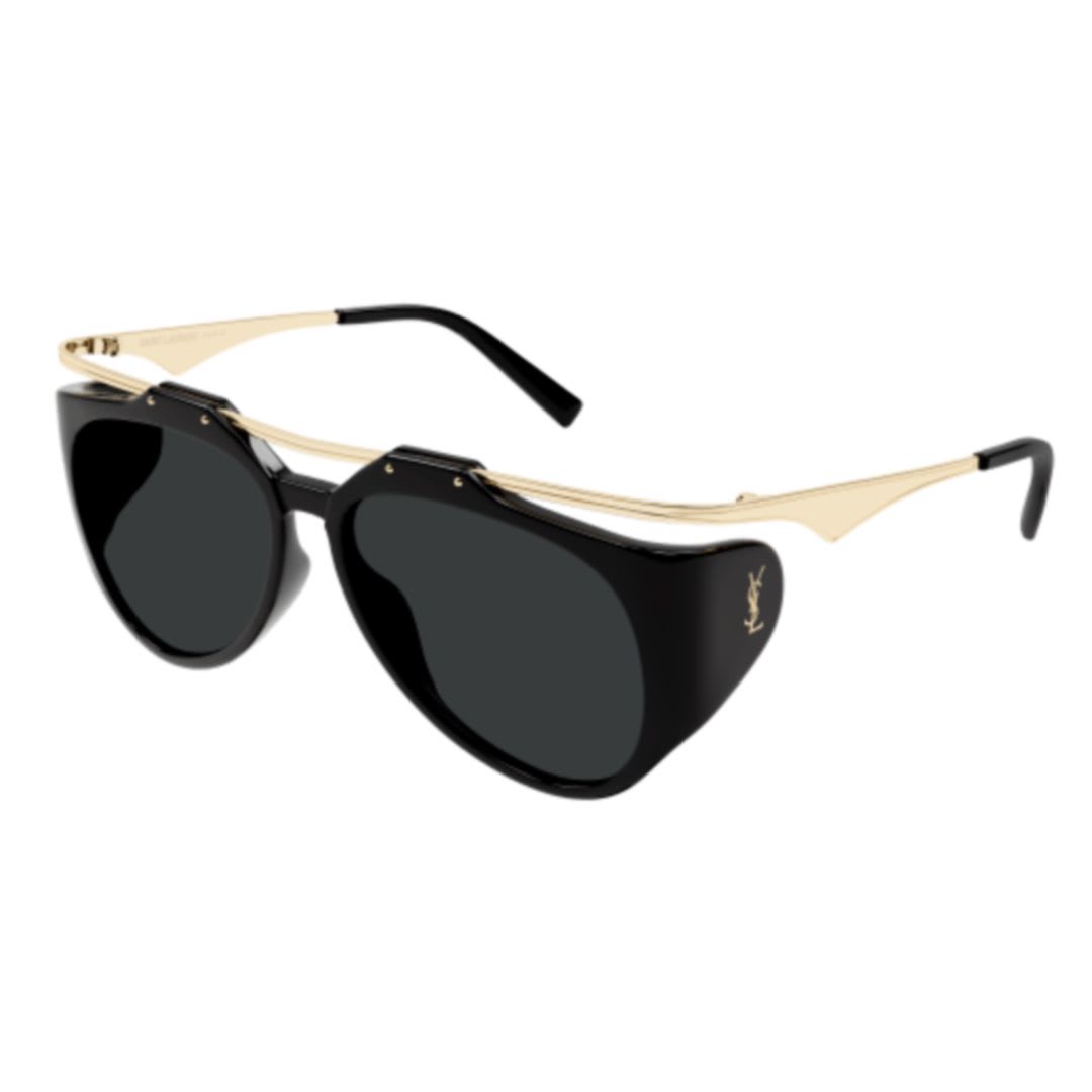 Saint Laurent Sl M137/f Amelia001 Black Gold Black In 001 Black Gold Black