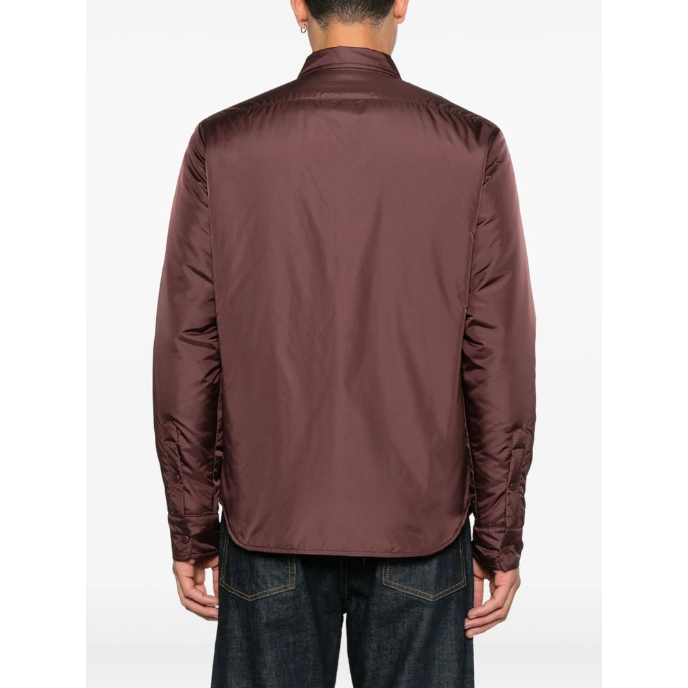 Aspesi Long Sleeve Shirt Jacket In Brown