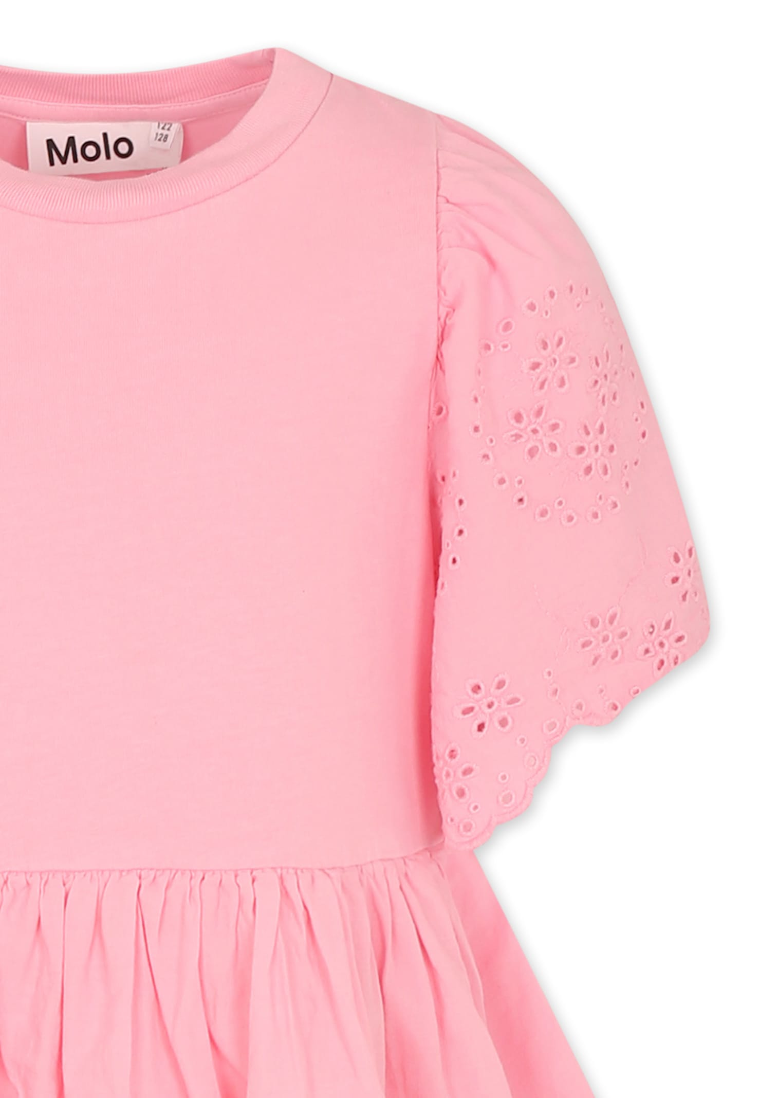 Molo Pink Dress For Girl In Pink