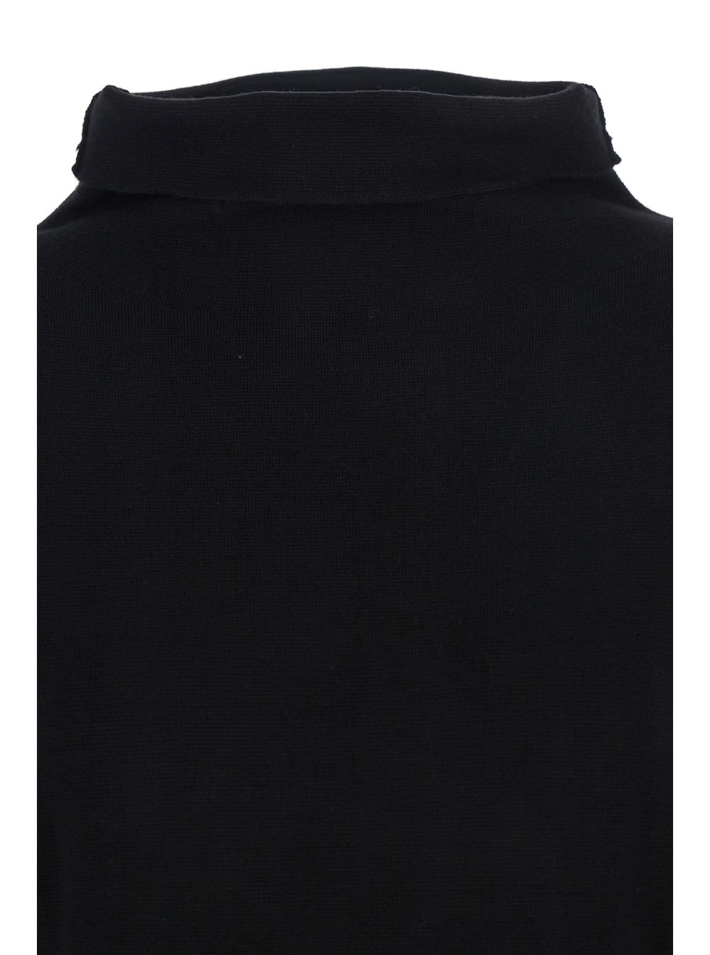 P.a.r.o.s.h Black Turtleneck Midi Dress In Wool And Cashmere Woman In Black