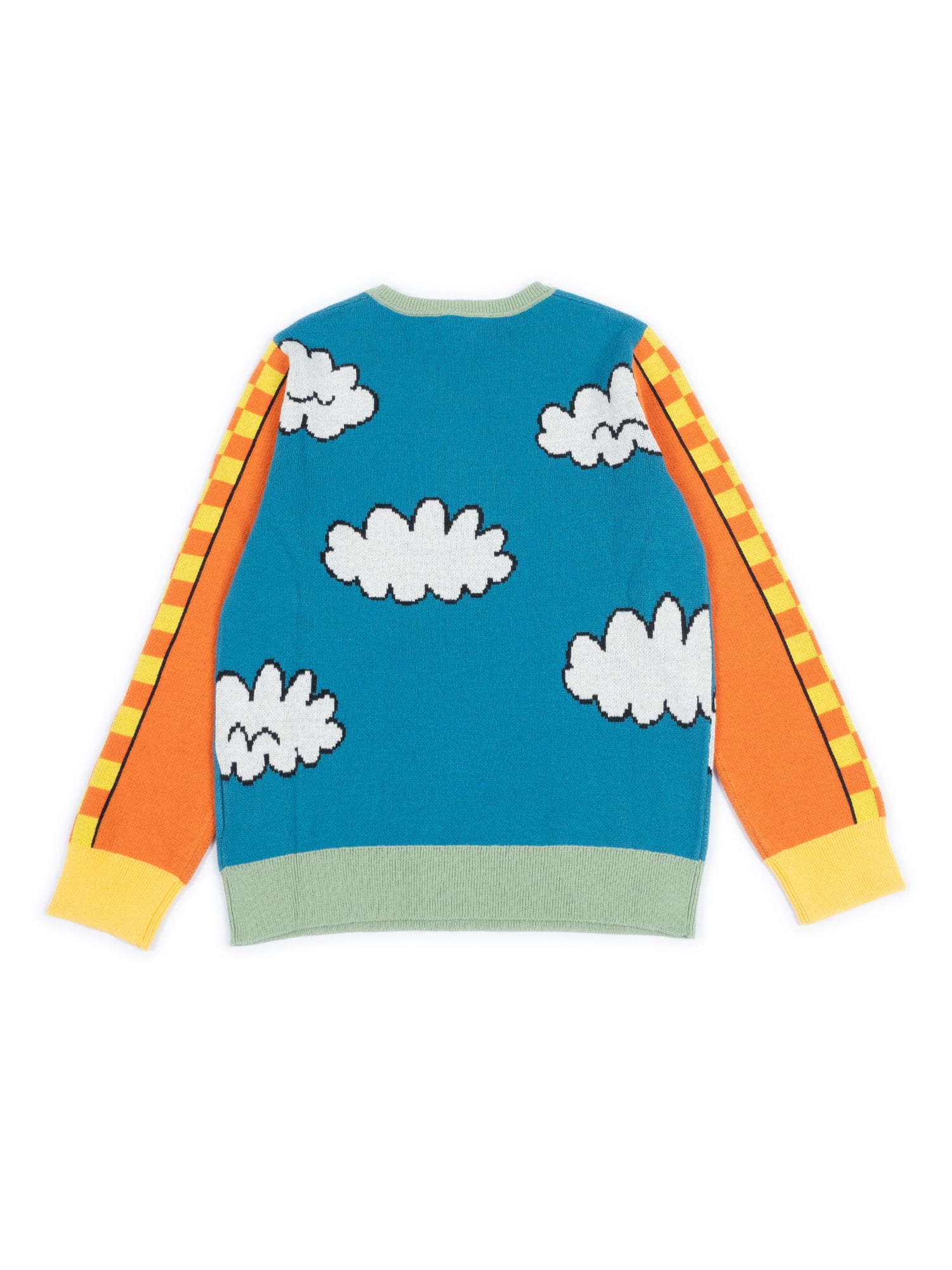 Stella Mccartney Printed Cotton Sweater In Blue