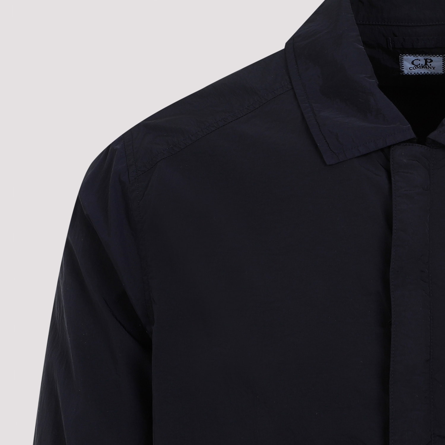 Shop C.p. Company Chrome-r Pocket Overshirt In Total Eclipse