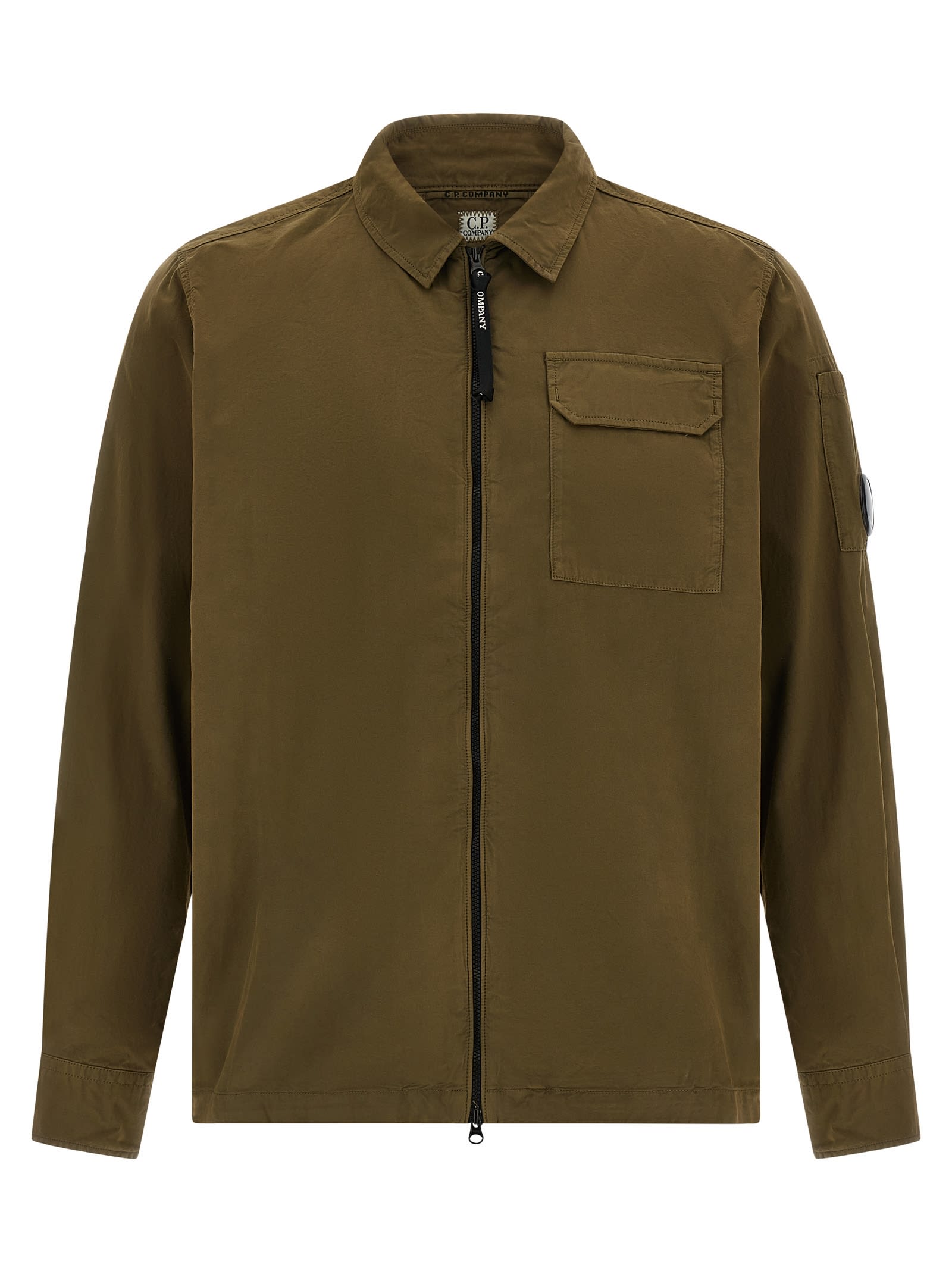 C.p. Company Contemporary Zip Closure Overshirt In Green