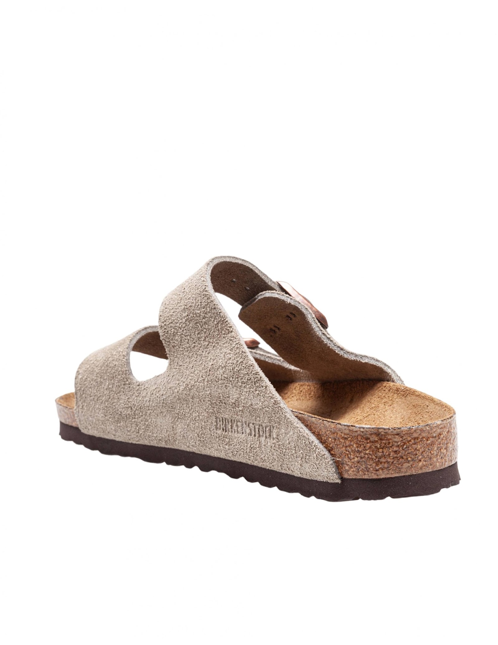 Birkenstock Woman Sandals Khaki Size 8 Soft Leather In Taupe