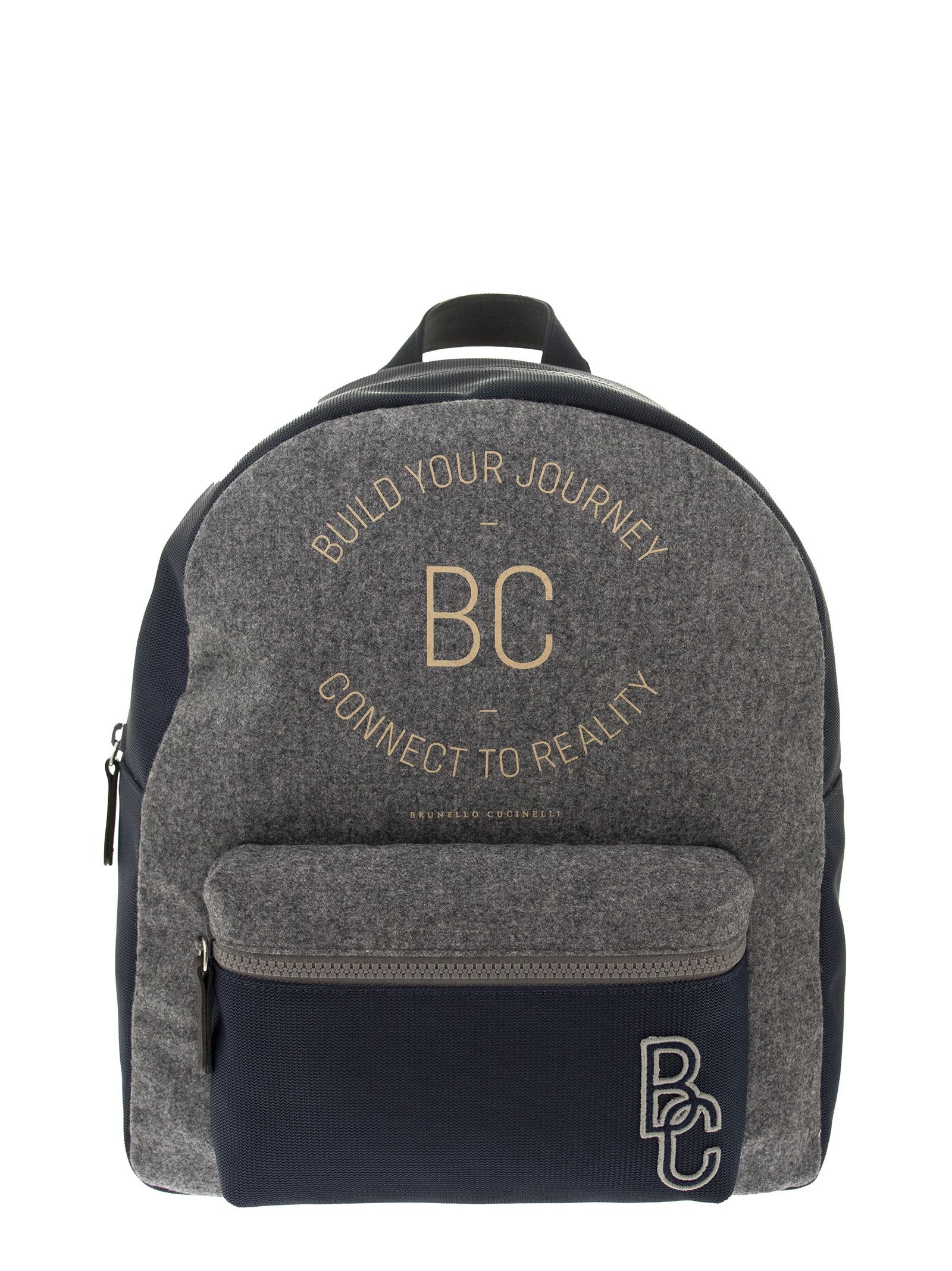 Brunello Cucinelli Wool Backpack With Print
