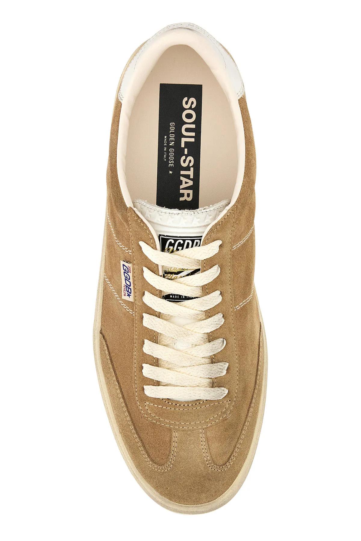 Shop Golden Goose Soul Star Sneakers In Tobacco White Milk