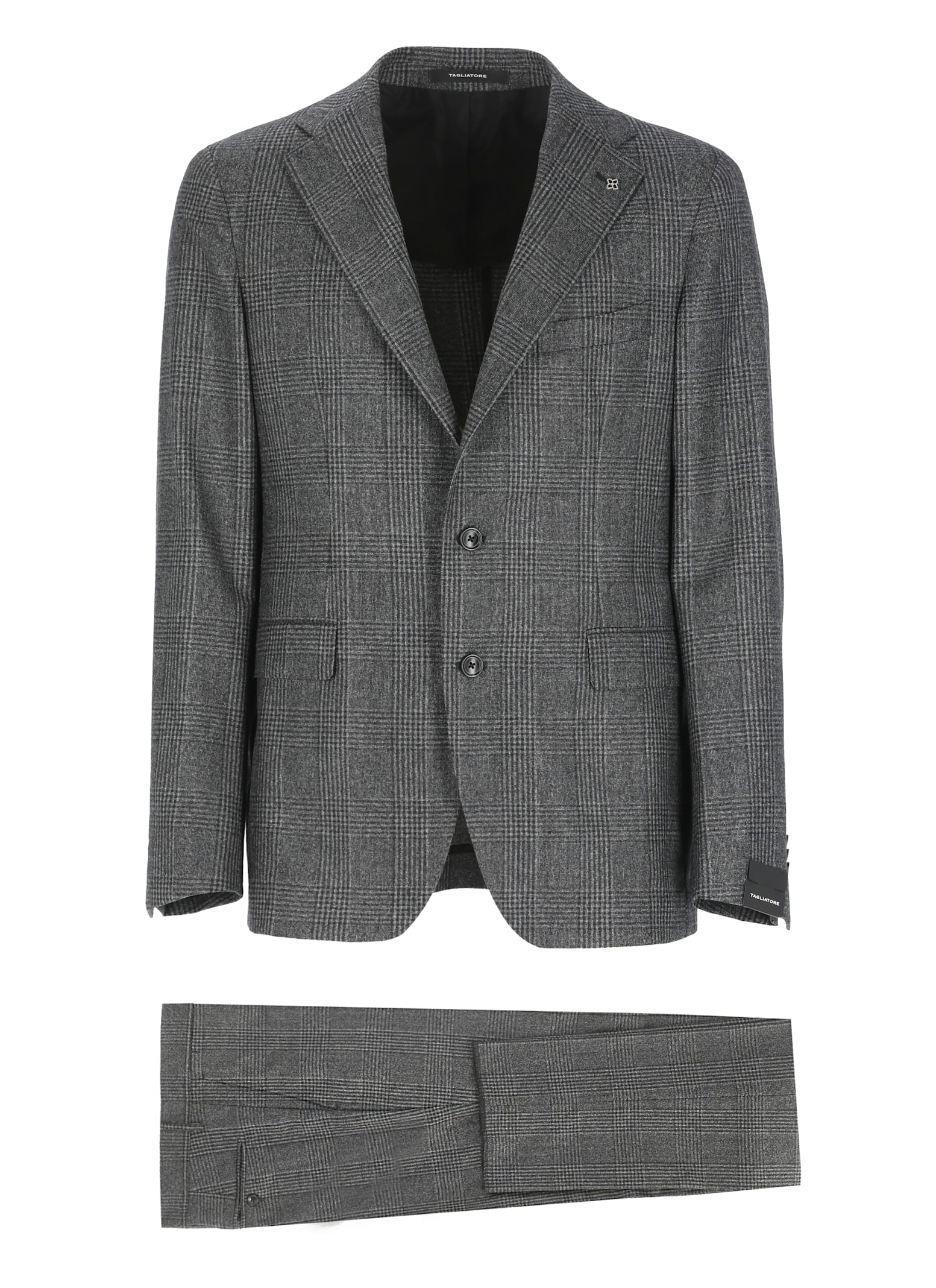 Tagliatore Virgin Wool Two Pieces Suit In Black