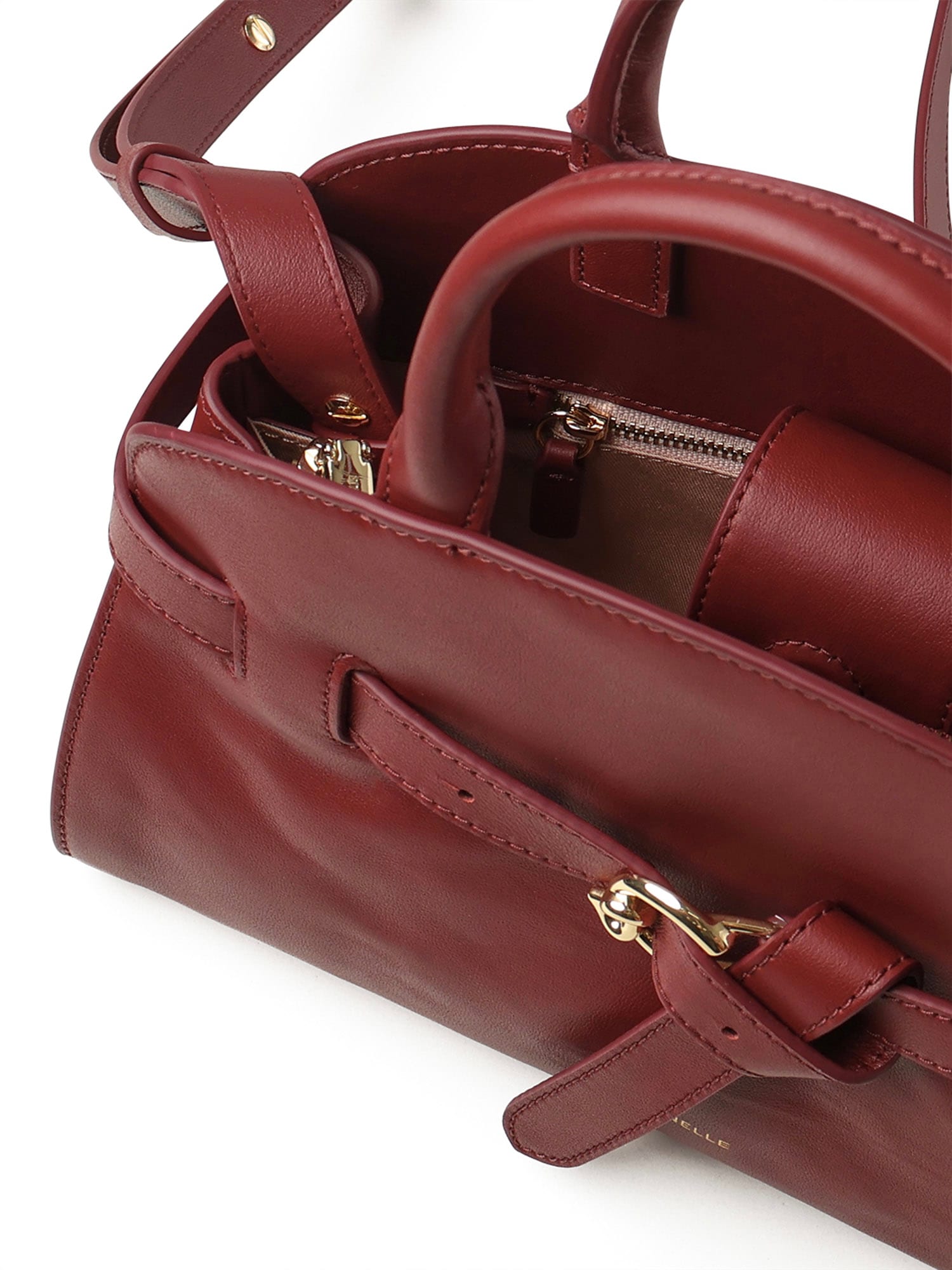 Coccinelle Buckle Strap Shoulder Bag In Red