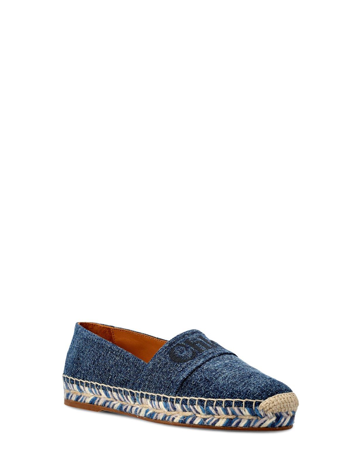 Shop Chloé Piia Flat Espadrilles In Blue