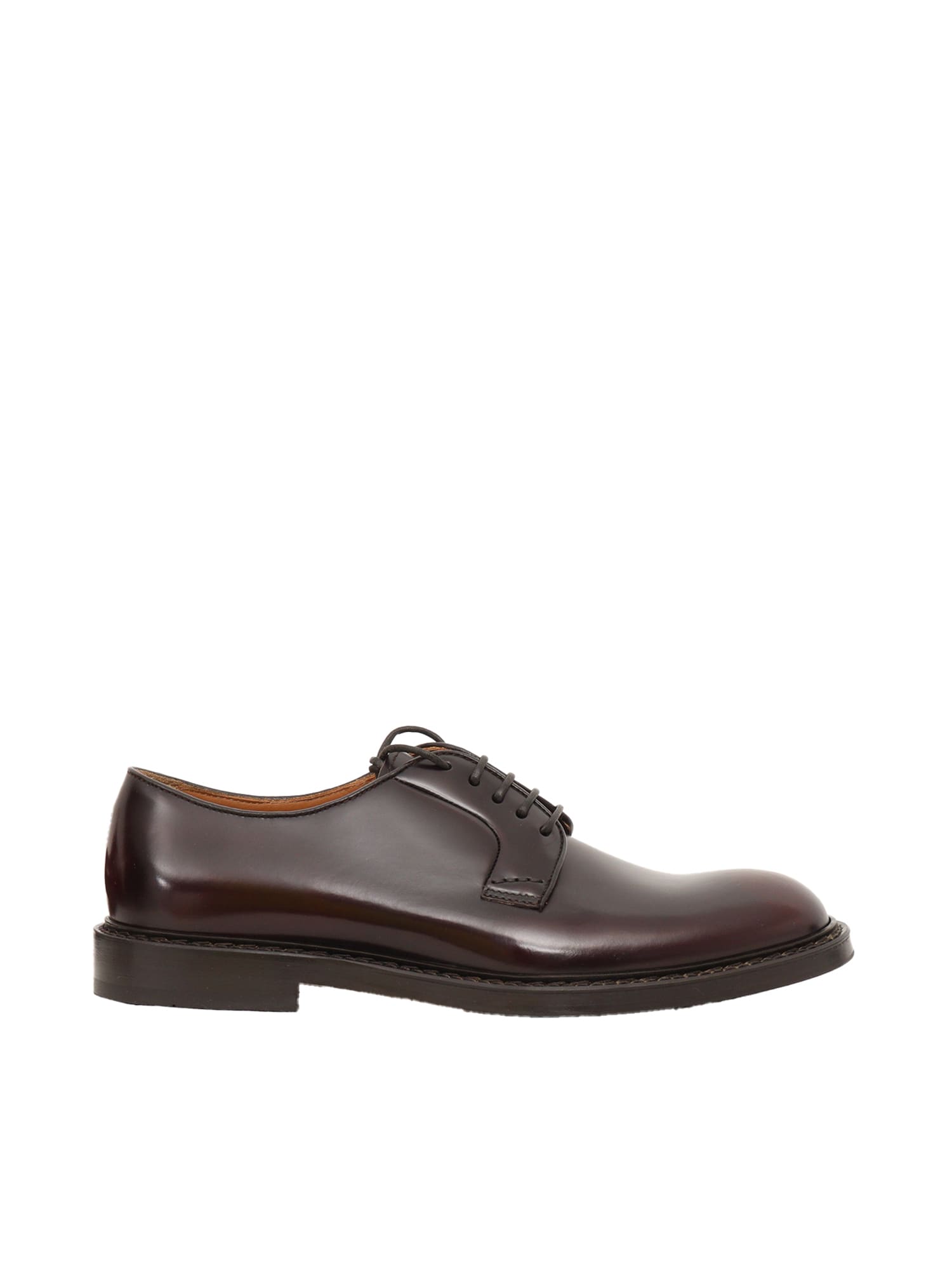 Shop Doucal's Derby (cu) Horse Burgundy+brown Sole In Red