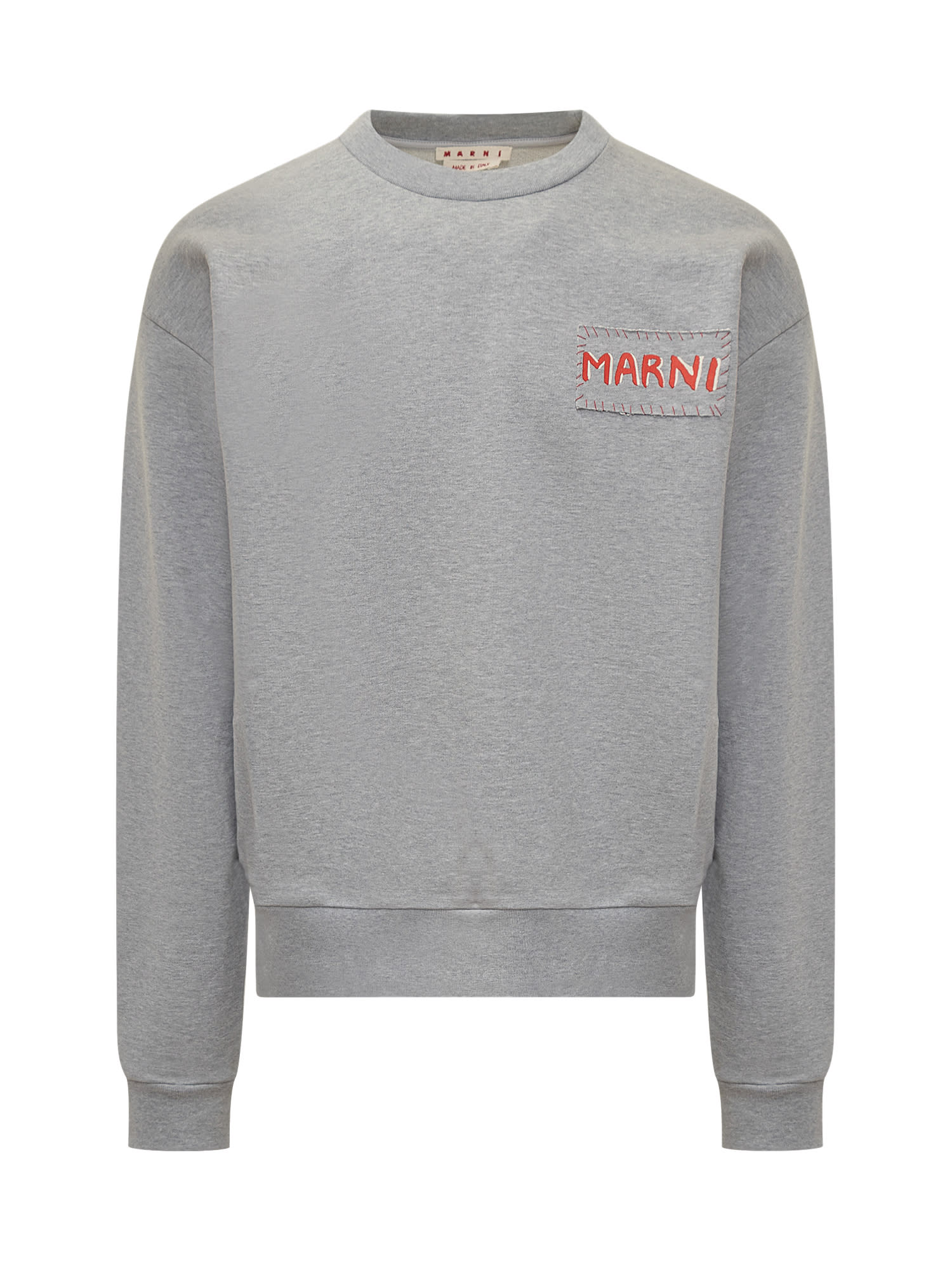 Shop Marni Sweatshirt With Logo In Sodium